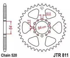 Звезда JT ведомая JTR811.45 зуб SUZUKI DR200