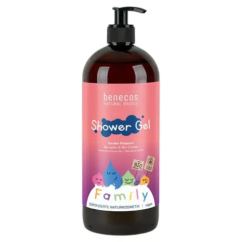 benecos Натуральный гель для душа Garden Pleasure яблоко и виноград, 950 мл