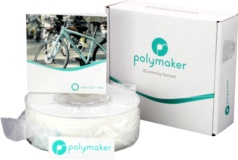 Пластик для 3D-принтера PolyMaker PolyLite ABS, 1.75 мм, 1 кг, Белый