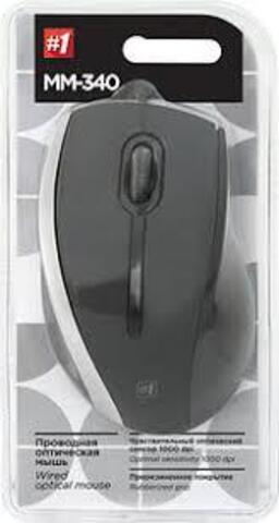Мышь Defender  MM-340 проводная, оптическая, цвет черный+серый - купить в компании MAKtorg