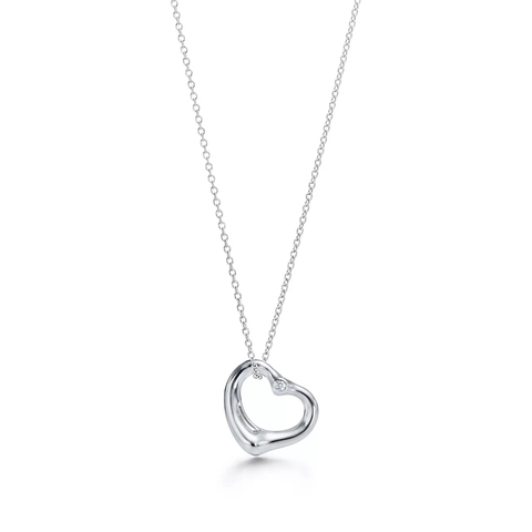 Подвеска из серебра 16мм с бриллиантами , Tiffany💎 Open heart - Единственная в наличии