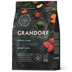 Сухой корм GRANDORF FRESH DOG Lamb MINI, ягненок с бататом для собак мелких пород, чувствительное пищеварение, склонность к аллергии 1кг