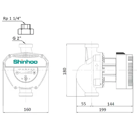 Циркуляционный насос Shinhoo MEGA+ 32-12, 71121012