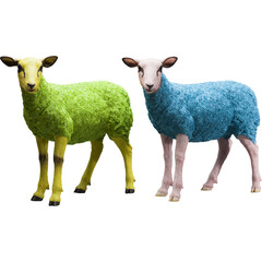 Фигура декоративная Sheep Colore «Разноцветная овца», Зелёный