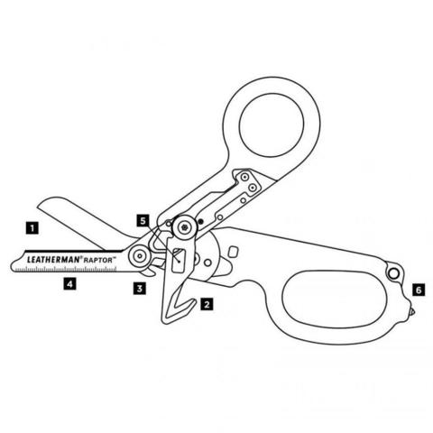 Мультитул Leatherman Raptor, 6 функций, пластиковый чехол-подвес (831639) | Multitool-Leatherman.Ru
