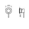 Plumberia Selection IXO XO1111RS Смеситель встраиваемый, на 1 источник, цвет: медь брашированная