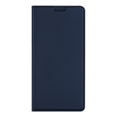 Чехол книжка из PU кожи синего цвета для Xiaomi Poco M7 Pro 5G, серия Skin Pro Series от Dux Ducis