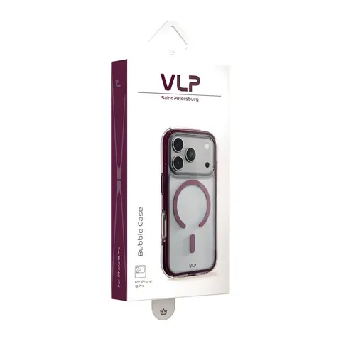 Чехол VLP Bubble Case iPhone 18 Pro темно-вишневый
