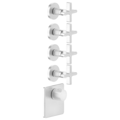 Gessi Inciso 58348#031 Встраиваемый термостатический смеситель на 4 источника, резьба 3/4