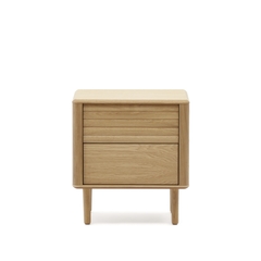 Lenon Тумбочка с 2 ящиками из шпона дуба 50 x 55 см