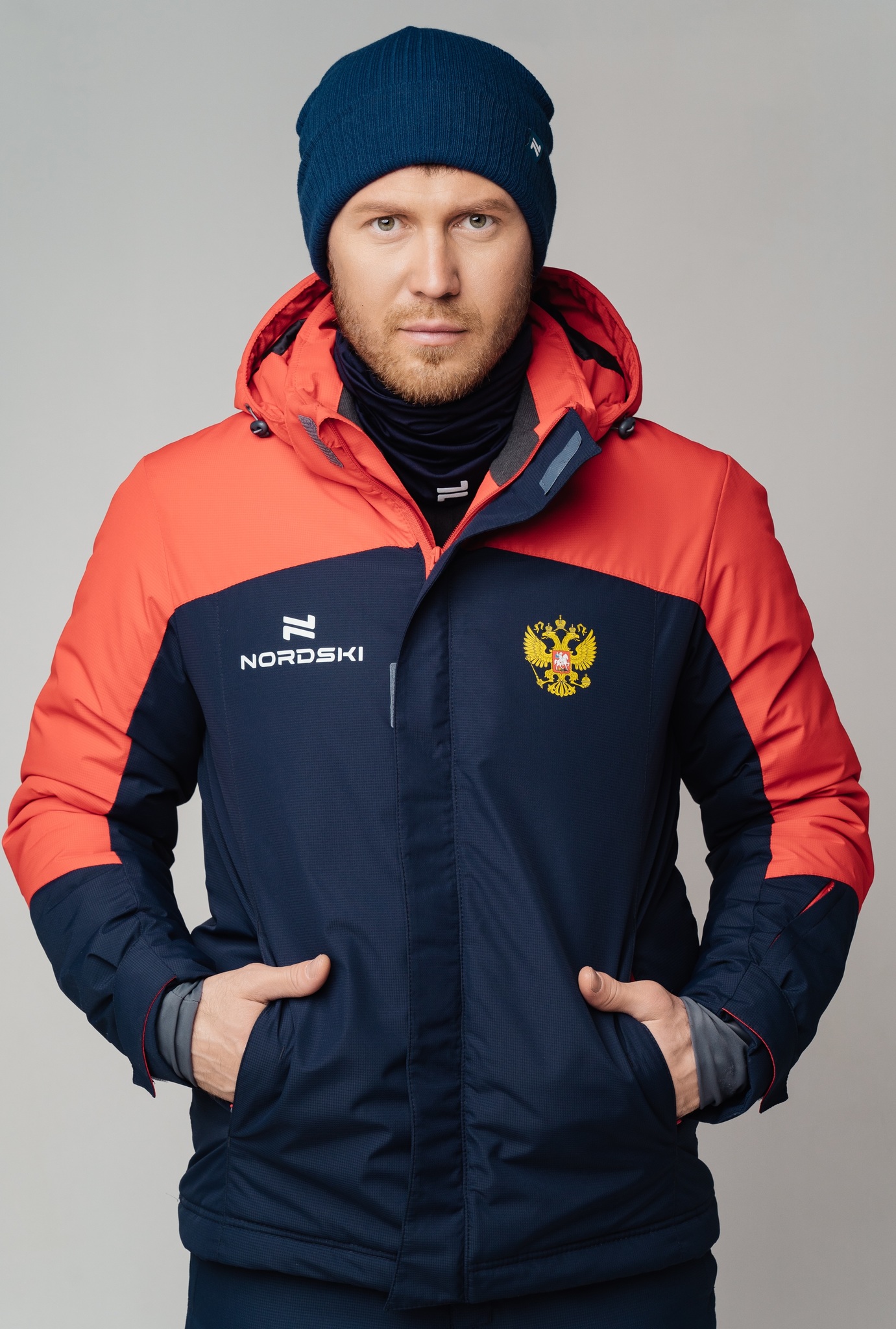 Nordski Mount зимний лыжный костюм мужской blue-red - 4