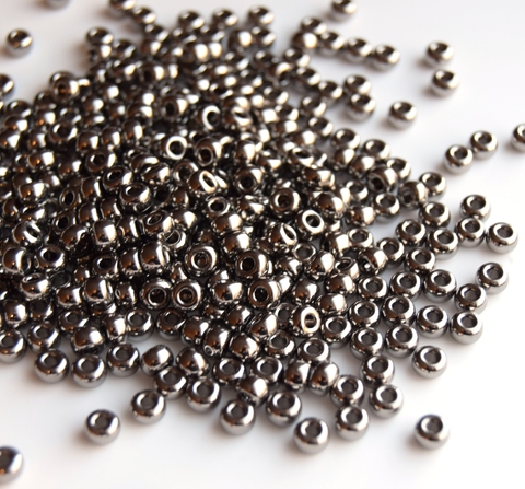 6/0 RR-0190 Бисер круглый Миюки Никель /Miyuki round 6/0 Nickel plated