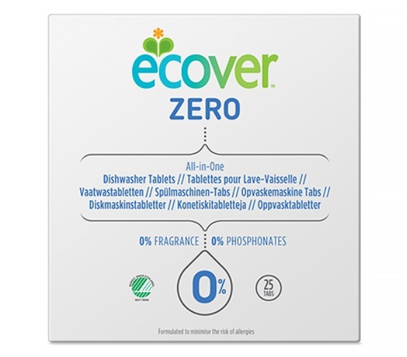 ECOVER  Экологические универсальные таблетки для посудомоечной машины всё-в-одном ZERO, 500 гр, 25 шт
