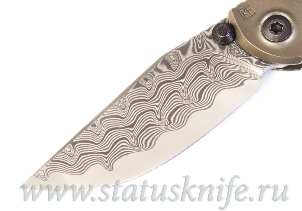 Нож CKF Sokosha One-Off (дамаск с травлением, желтый карбон)