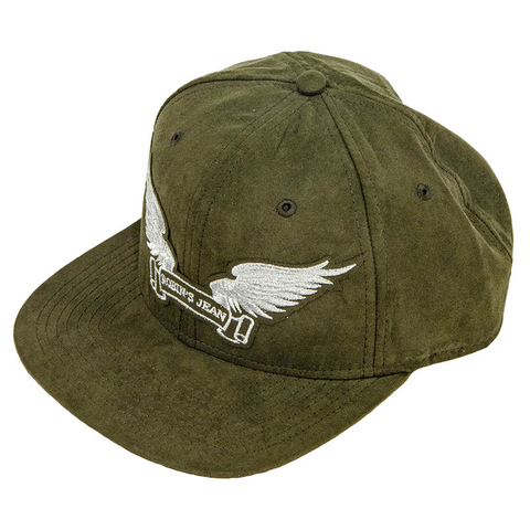 Robin's Jean | Бейсболка мужская OLIVE SUEDE CAP CAP1016-OLIVE левый бок