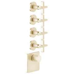 Gessi Inciso 58348#246 Встраиваемый термостатический смеситель на 4 источника, резьба 3/4