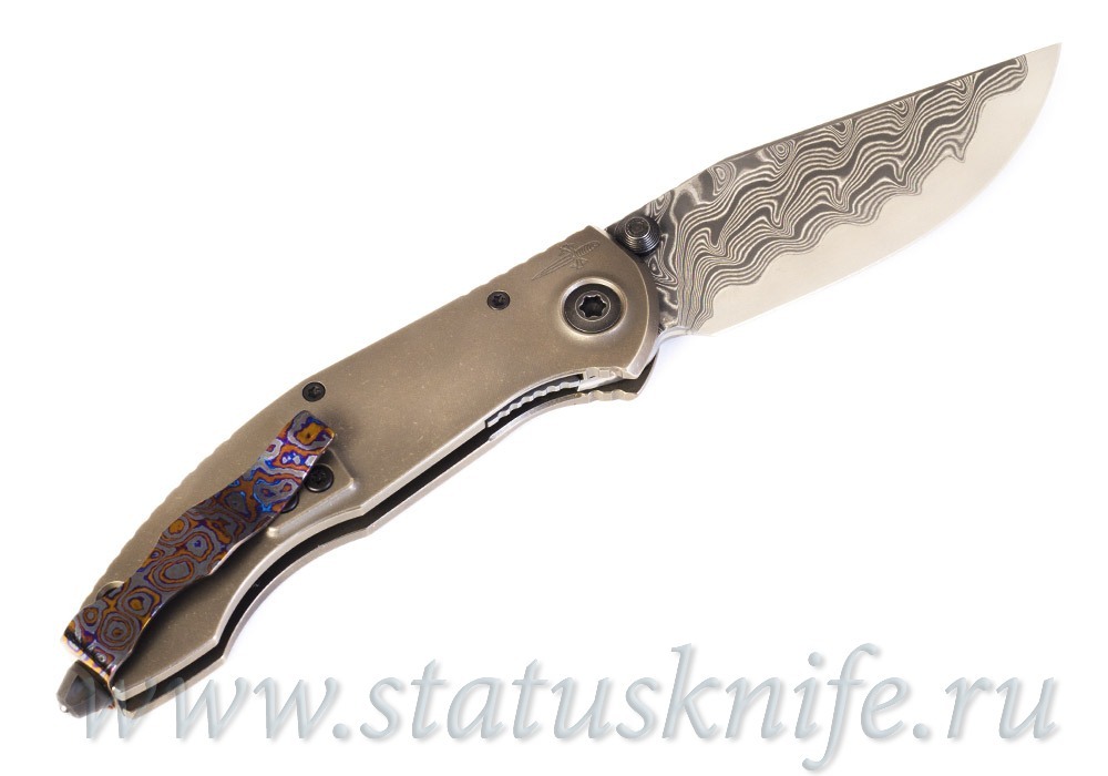 Нож CKF Sokosha One-Off (дамаск с травлением, желтый карбон)