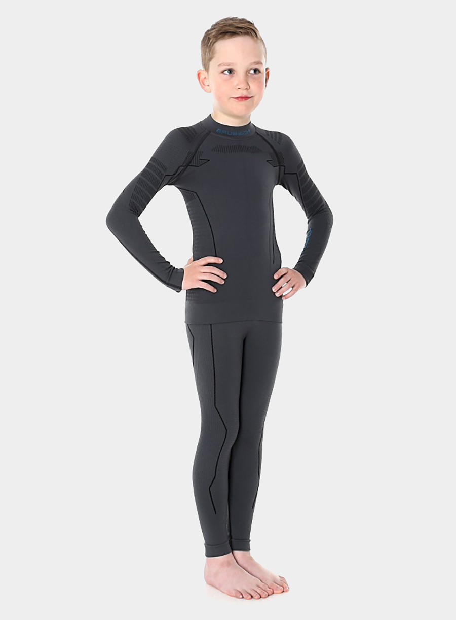 Brubeck Thermo Nilit Heat детский комплект термобелья для мальчиков графит - 2