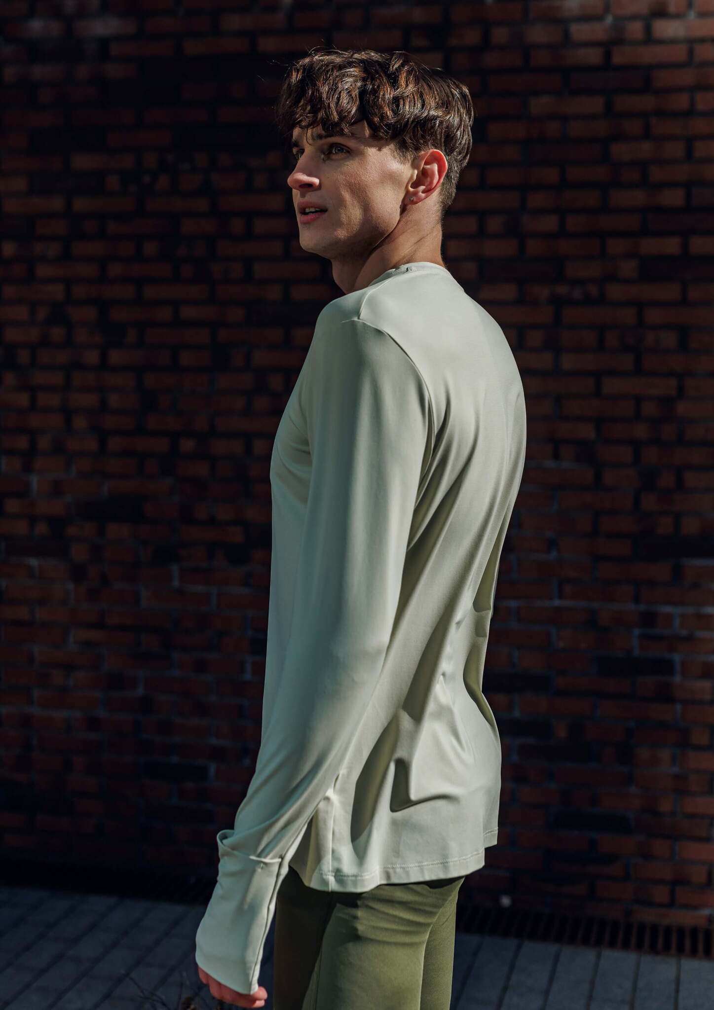 Мужской спортивный лонгслив Nordski RunTech smoky green - 14