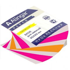 
          Блок бумажный для записей Alingar "Премиум", 9*9*4,5 см, белый+неон, проклееный, витой