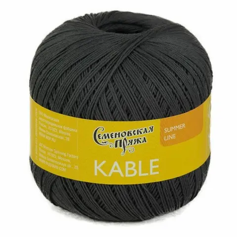 Пряжа Семеновская Kable (Кабле) 30951 графит