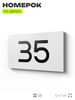 Табличка с номером 35 на дверь квартиры, для офиса, кабинета, аудитории, склада, белая 120х70 мм, Айдентика Технолоджи