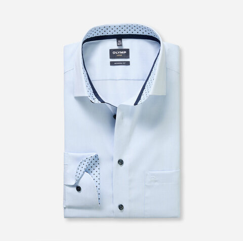 OLYMP LUXOR MODERN FIT Сорочка с экстра-длинными рукавами в полоску с технологией Non-Iron. Эко-линейка Green Choice