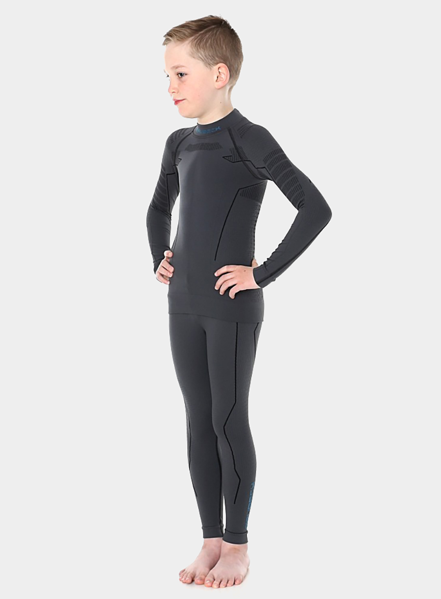 Brubeck Thermo Nilit Heat детский комплект термобелья для мальчиков графит - 4