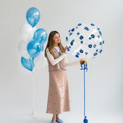 Сет гелиевых шаров Цветочное облако