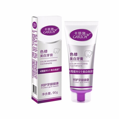 (0,2PV) Отбеливающая зубная паста CARICH COLOR REPAIR вкус белого чая и помело