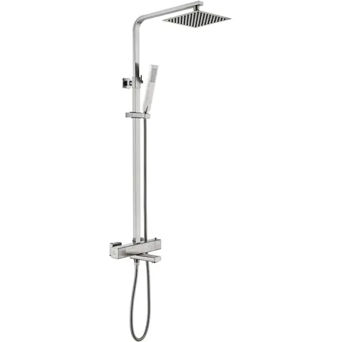 BelBagno KRAFT-VSCM-T-IN Душевая стойка с термостатическим смесителем и изливом, картридж VERNET, сатин
