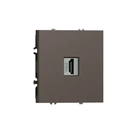 Розетка с разъёмом HDMI 2.0a, черный, мокко DONEL S08