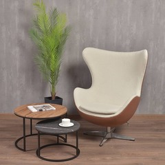 Кресло EGG STYLE CHAIR коричневый, экокожа