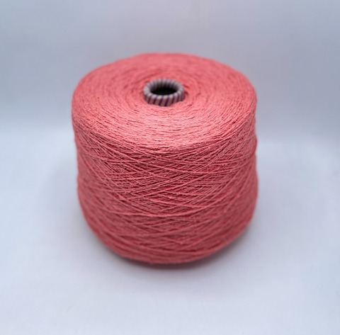 Бобинная пряжа (пр.Италия).art-Seta bourette 2/900 450/100гр, 100%Буретный шелк, цвет-Коралл, арт.34003