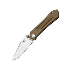 Фото Складной нож Bestech Knives Icarus, сталь M390, рукоять титан, бронза