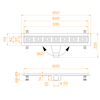 RGW 60213060-06 Душевой лоток Drain Leo-30-60 прямой 600 Золото браш ? 50 мм на ножках, сифон
