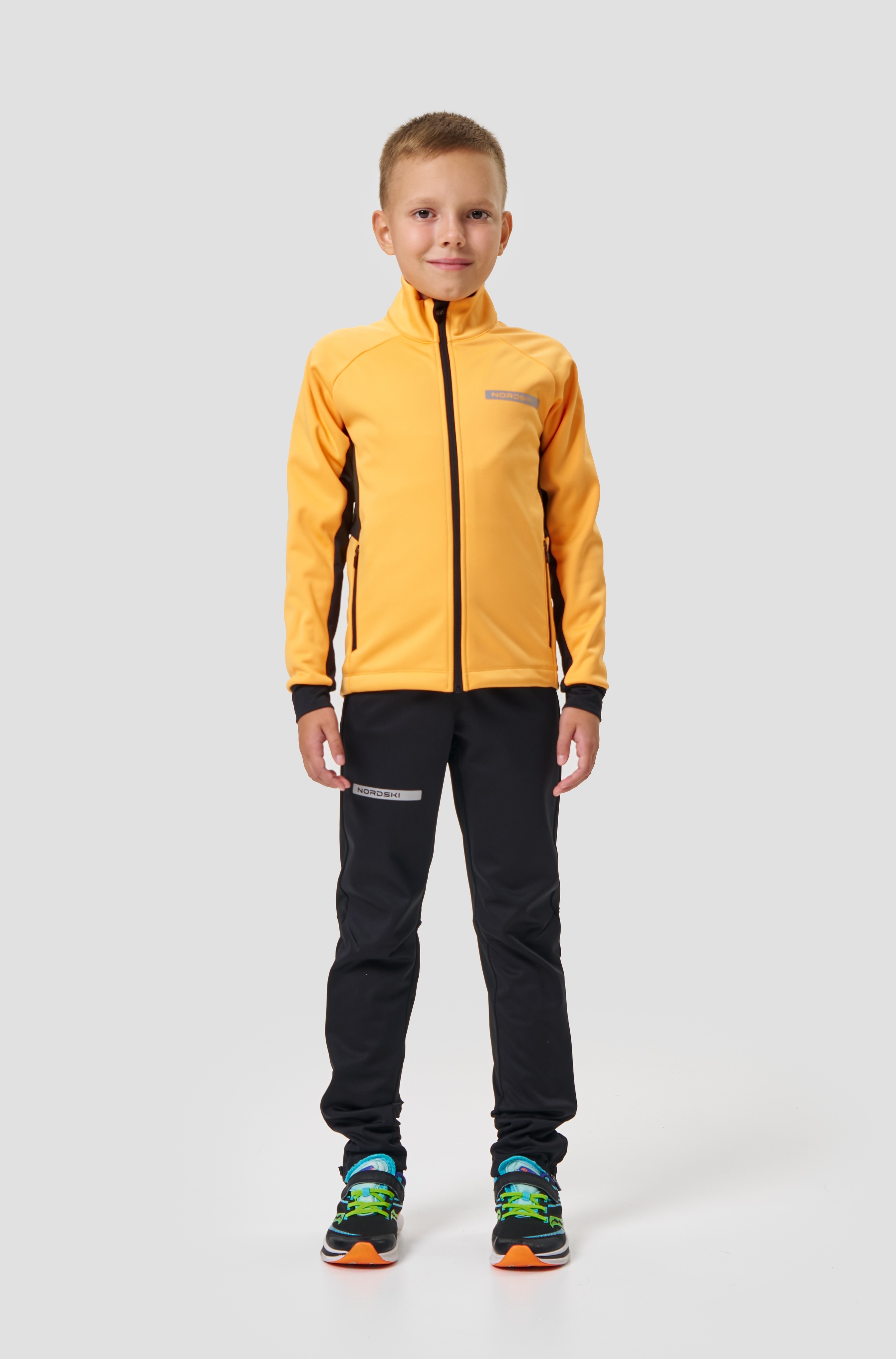 Детская лыжная куртка Nordski Jr. Core orange-black - 13