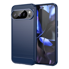Чехол синего цвета с дизайном под карбон на Google Pixel 10 и 10 Pro, серия Carbon от Caseport