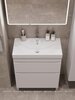 Aquanet 346042 Тумба Слим 60 напольная 2 ящ. цв.белый сатин (346042)