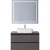 BelBagno KRAFT-900-2C-SO-GSO База под раковину подвесная с фрезерованными ручками по всей длине фасада с двумя выкатн. ящ., Темно-Серый Мат.,900x455x500