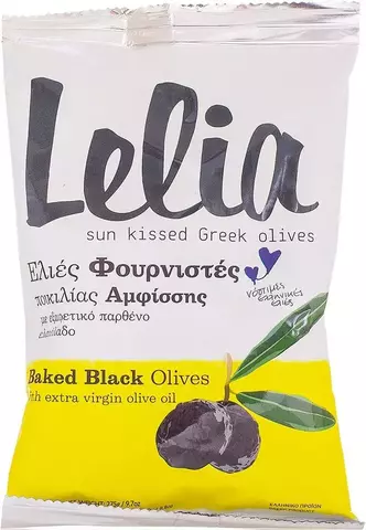 Оливки LELIA, Фурнистес, черные с косточкой, сушеные, в оливковом масле, 275