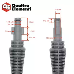 Насадка на пистолет QUATTRO ELEMENTI для VERONA 140 / 150, NAPOLI 160. щелевая (веерная) (242-311-001)