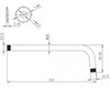 Lemark LM8029C Держатель для лейки верхнего душа, настенный, длина 31,2 см, нерж. сталь/хром, блистер