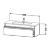 Duravit Ketho KT642102222 База под раковину, 1 ящик, 410x1200x475 HG, цвет белый глянцевый