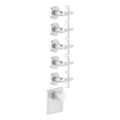 Gessi Inciso 58350#031 Встраиваемый термостатический смеситель на 5 источников, резьба 3/4
