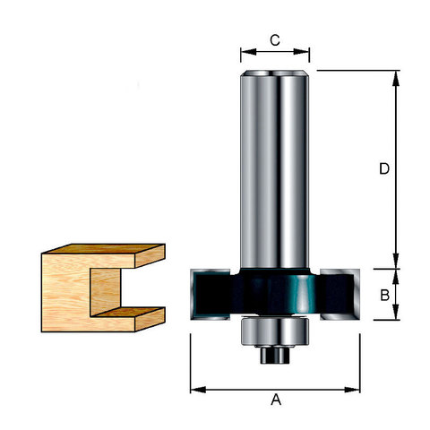 Кромочная фальцевая фреза 31,8х32х12,7х8 мм Makita D-11520