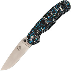 Фото Складной нож Steelclaw Крыса Limited Edition 1 Blue, сталь M390, рукоять карбон
