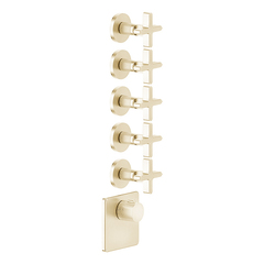 Gessi Inciso 58350#246 Встраиваемый термостатический смеситель на 5 источников, резьба 3/4