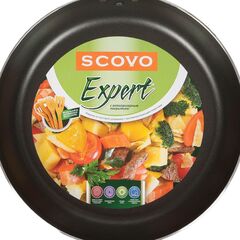 Сковорода алюминий, 26 см, антипригарное покрытие, Scovo, Expert, СЭ-029, с крышкой