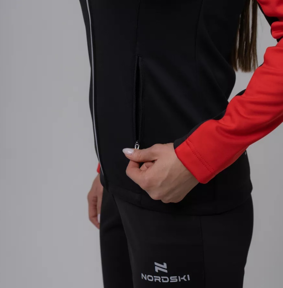 Nordski Active лыжная куртка женская красная-черная - 4